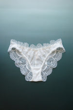 Eos White Lace and Fishnet Panty