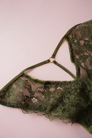 Adelphi Bralette Olive Green