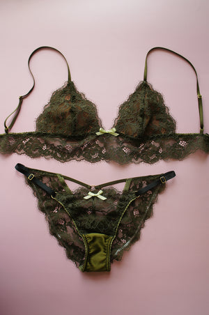 Adelphi Bralette Olive Green