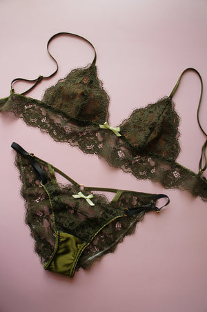 Adelphi Bralette Olive Green