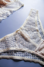 Honeycomb Mesh Off White Brazilian Brief