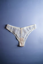 Honeycomb Mesh Off White Brazilian Brief