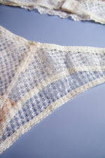 Honeycomb Mesh Off White Brazilian Brief