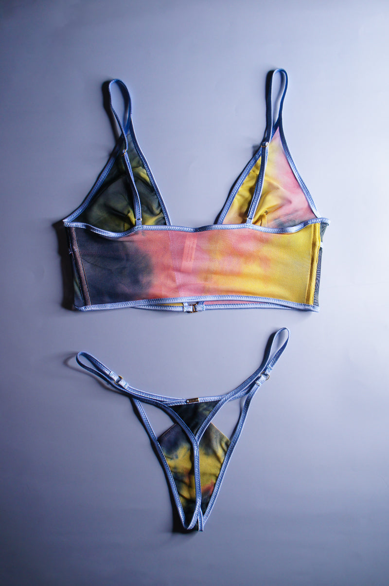 Tie Dye Mesh Longline Bralette