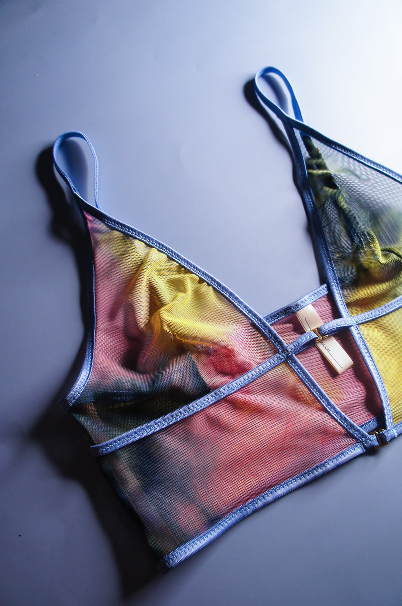 Tie Dye Mesh Longline Bralette