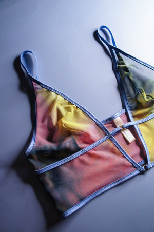 Tie Dye Mesh Longline Bralette