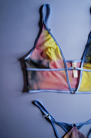 Tie Dye Mesh Longline Bralette