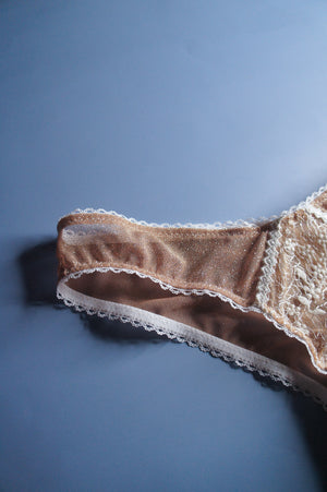 Ivory Floral Embroidery Brazilian Brief