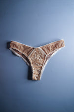 Ivory Floral Embroidery Brazilian Brief