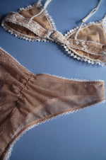 Ivory Floral Embroidery Brazilian Brief