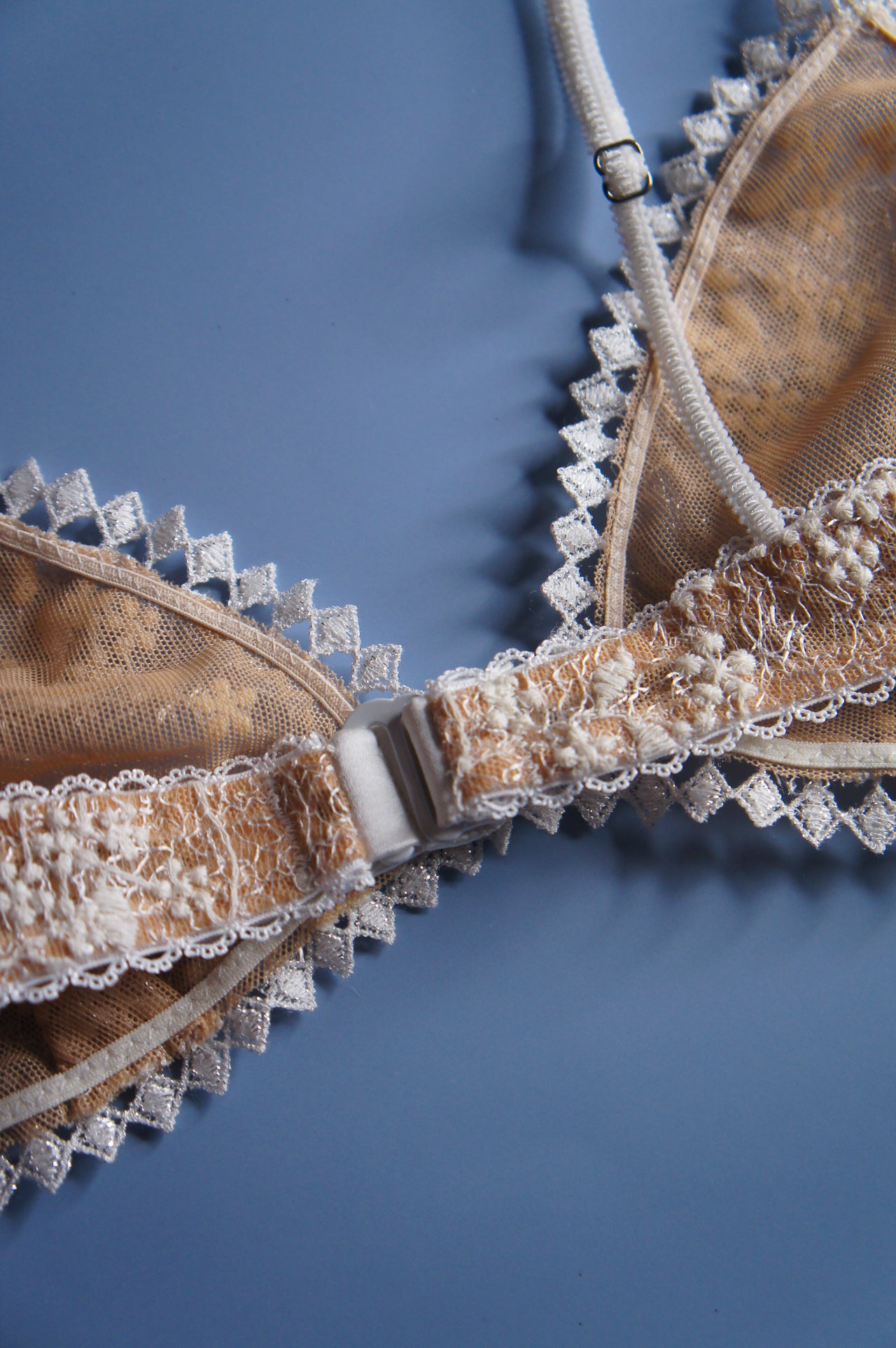 Ivory Floral Embroidery Bralette
