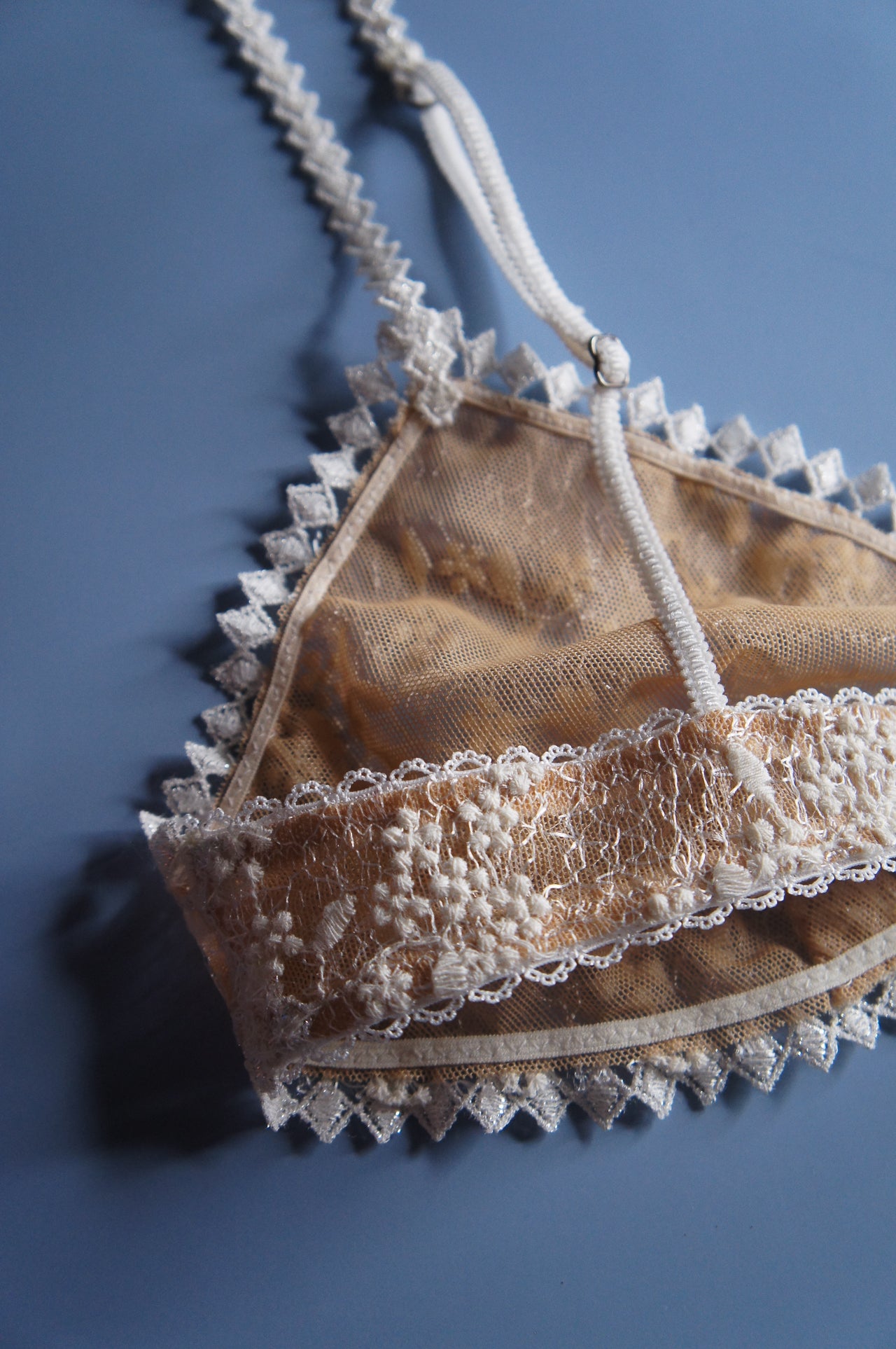 Ivory Floral Embroidery Bralette