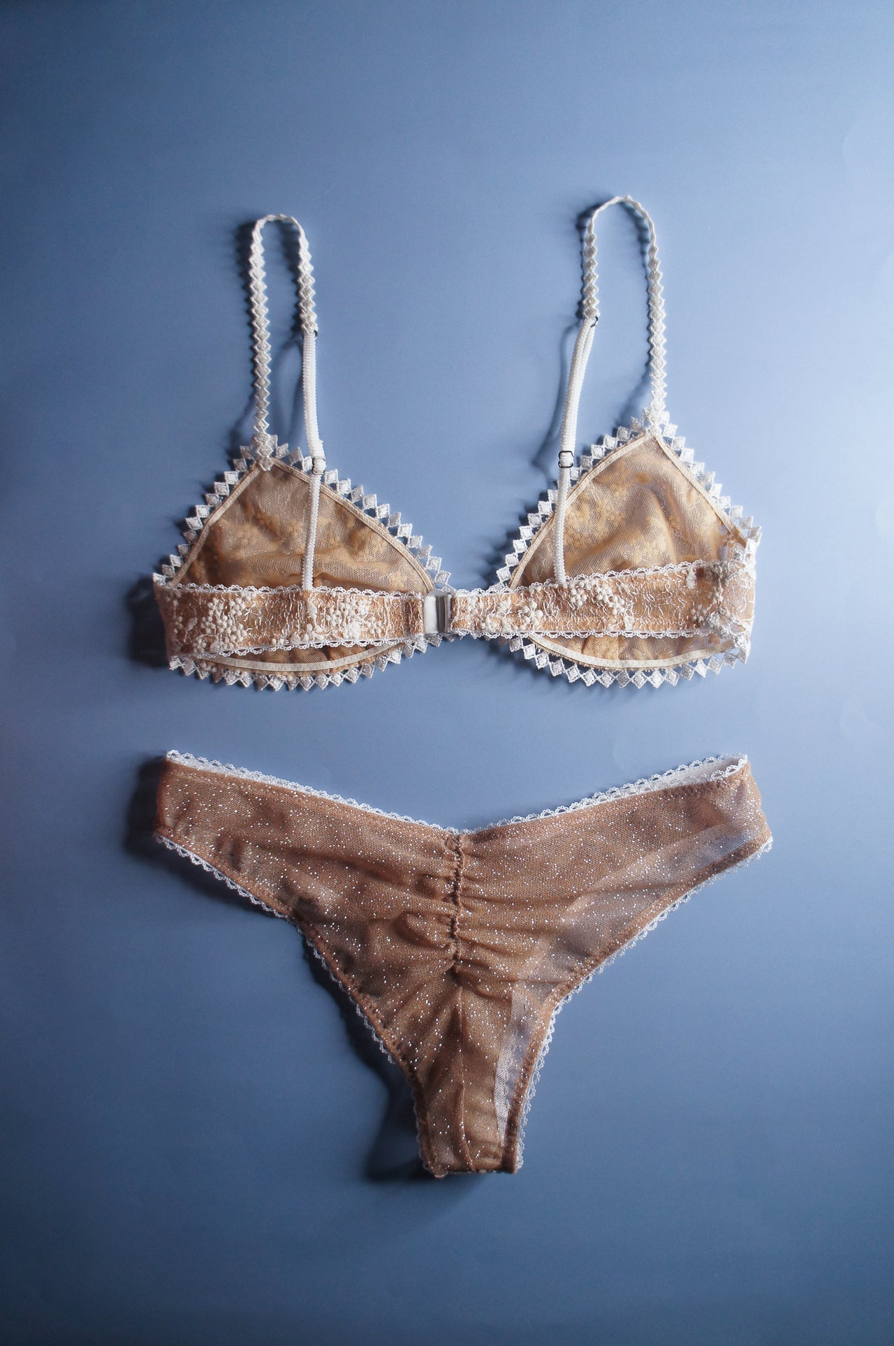 Ivory Floral Embroidery Brazilian Brief