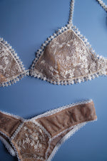 Ivory Floral Embroidery Bralette