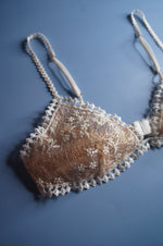 Ivory Floral Embroidery Bralette