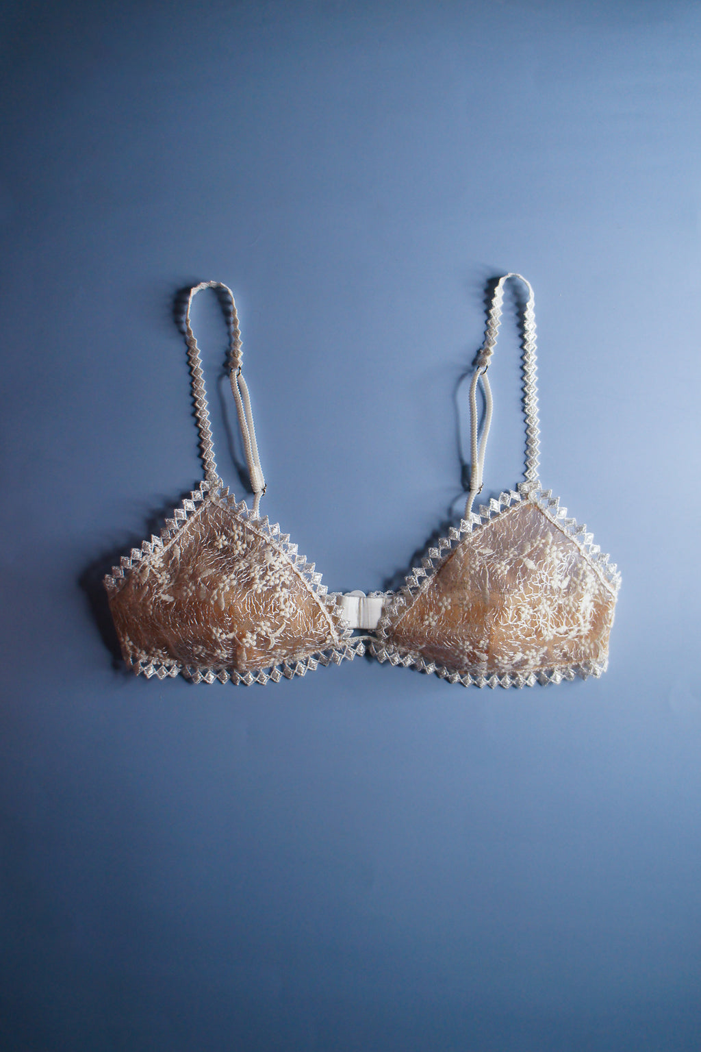 Ivory Floral Embroidery Bralette
