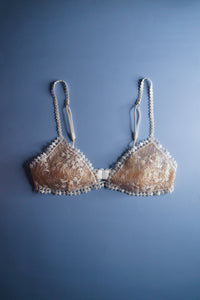 Ivory Floral Embroidery Bralette