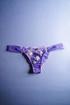 Purple and Lime Mesh Applique Panty