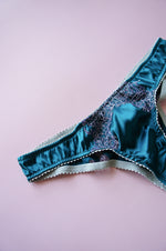 Size XS Teal Silk Ophelia Panty