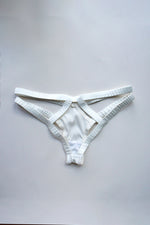 Elektra Caged Ouvert Panty Off White Silk