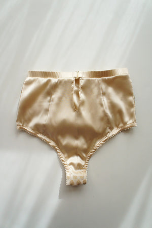 Heirloom High Waist Panty Beige Gold – Elma Lingerie