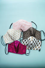 Black Dot Mesh Fabric Face Mask