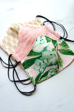 Polyester Tropical Print Fabric Face Mask