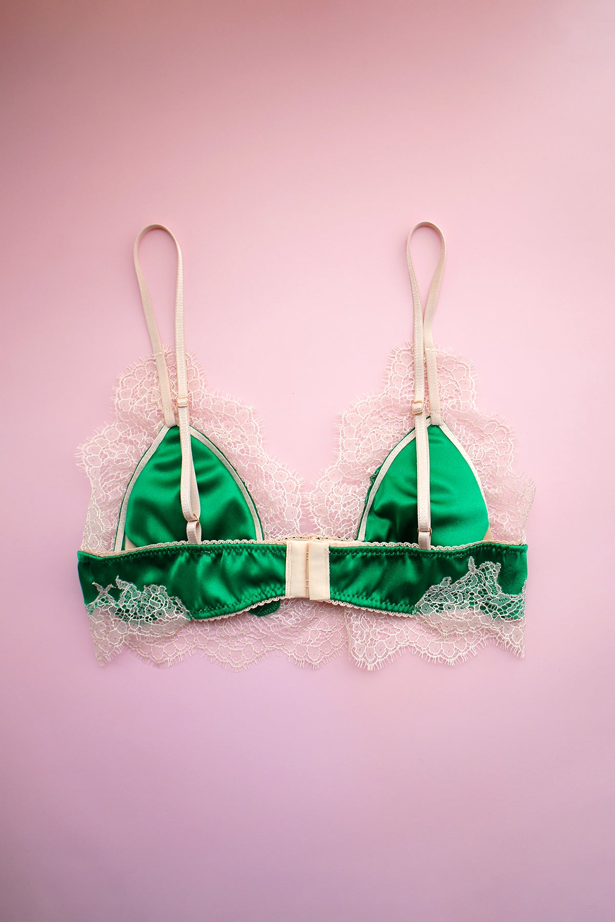 Ophelia Appliqué Bralette Emerald Green – Elma Lingerie