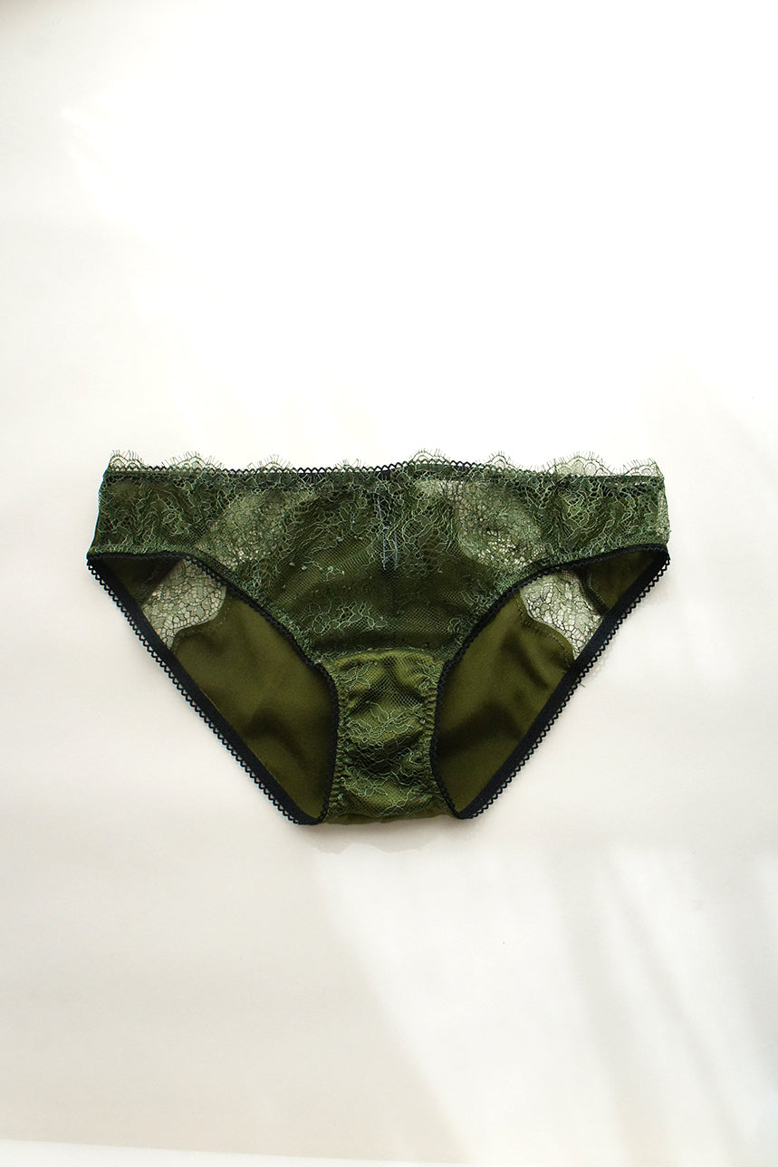 Ophelia Appliqué Panty Olive