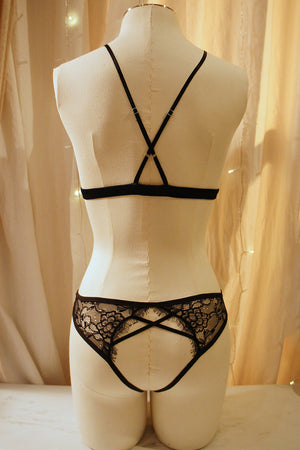 Ouvert Panty Navy and Black Elma Lingerie Ouvert Panty Navy and Black Elma Lingerie