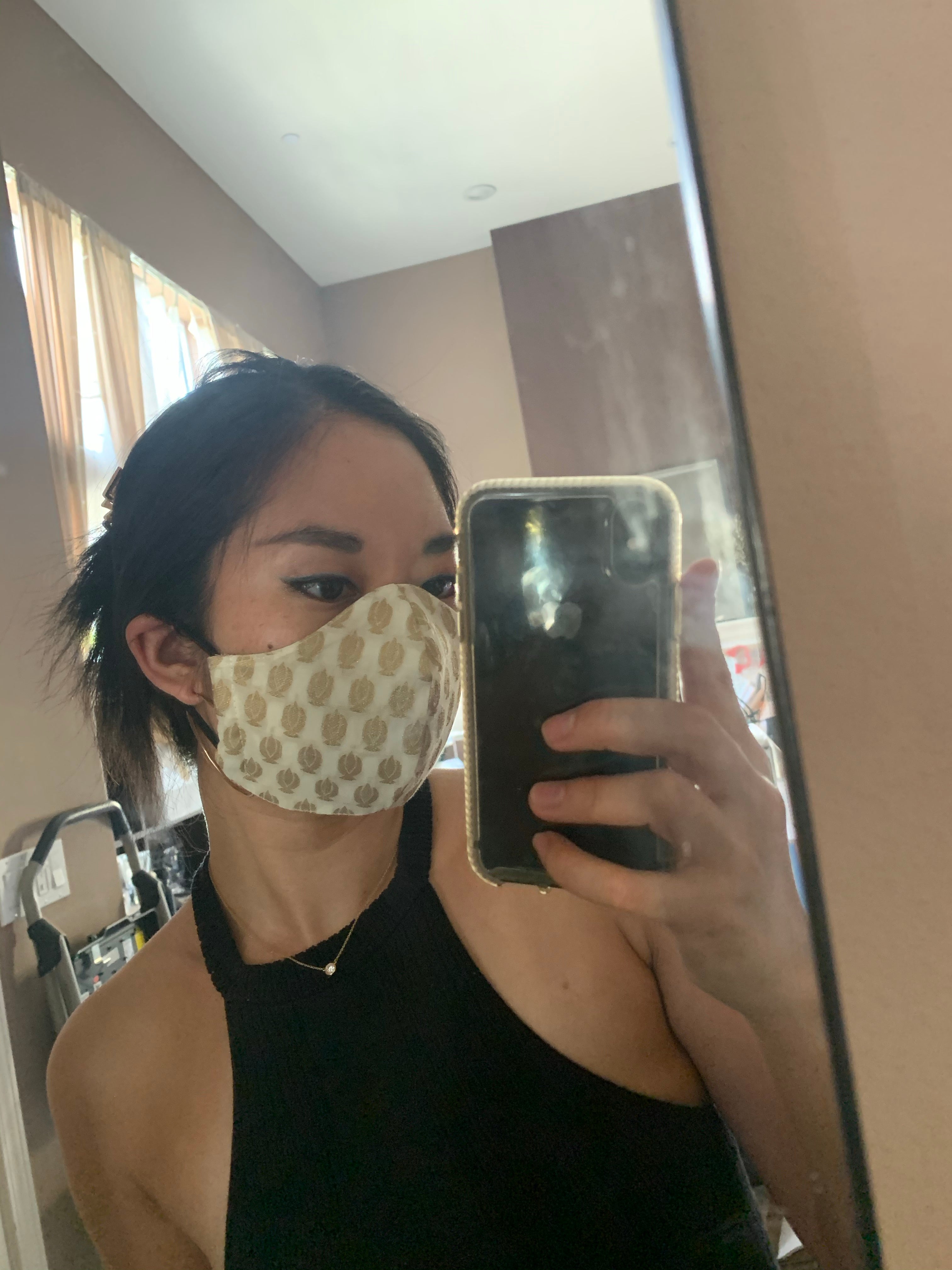 Cotton Jacquard Fabric Face Mask